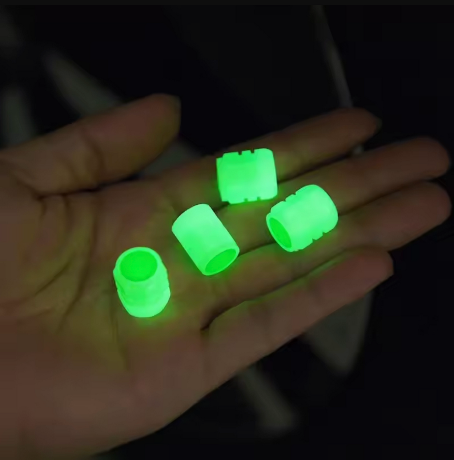 Tampas de válvula incandescentes com logótipo de automóvel 4pcs (ajuste universal)